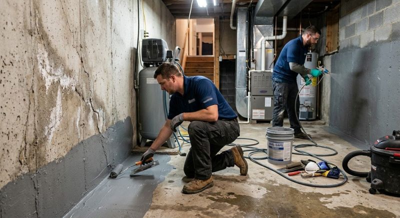 Basement Seepage Repair in Fredericksburg, VA