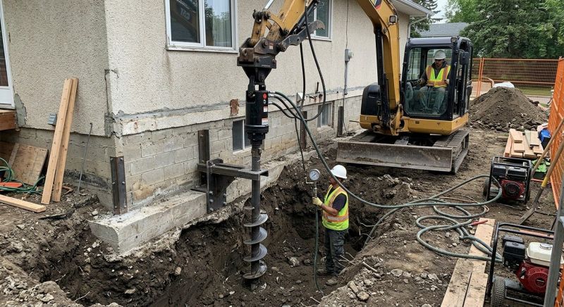 Helical Piers Installation in Greenville, SC